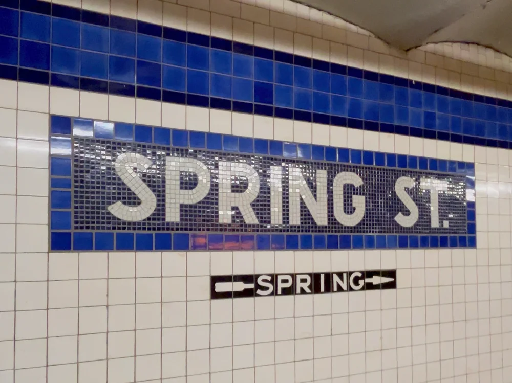 THIS IS A NYC SUBWAY MOSAIC.