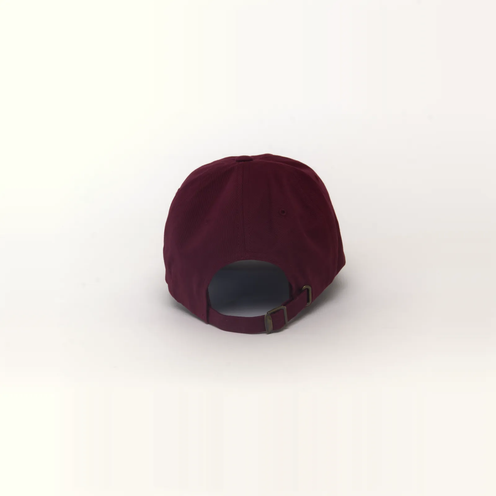 Maroon hat that says THIS IS A HAT, back view